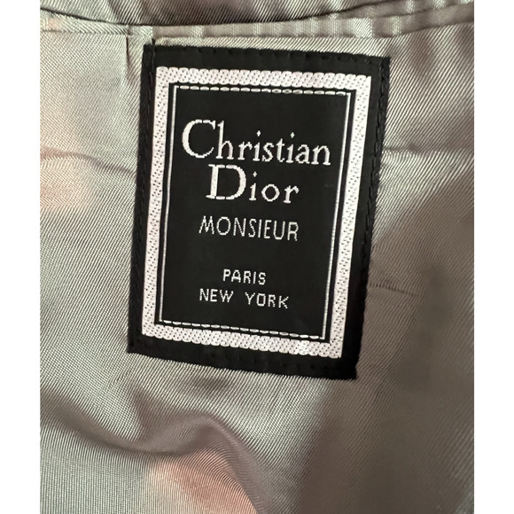 Christian Dior Monsieur Blazer Mens Size 46R Gray Blue Single Breasted Vintage - Picture 2 of 10